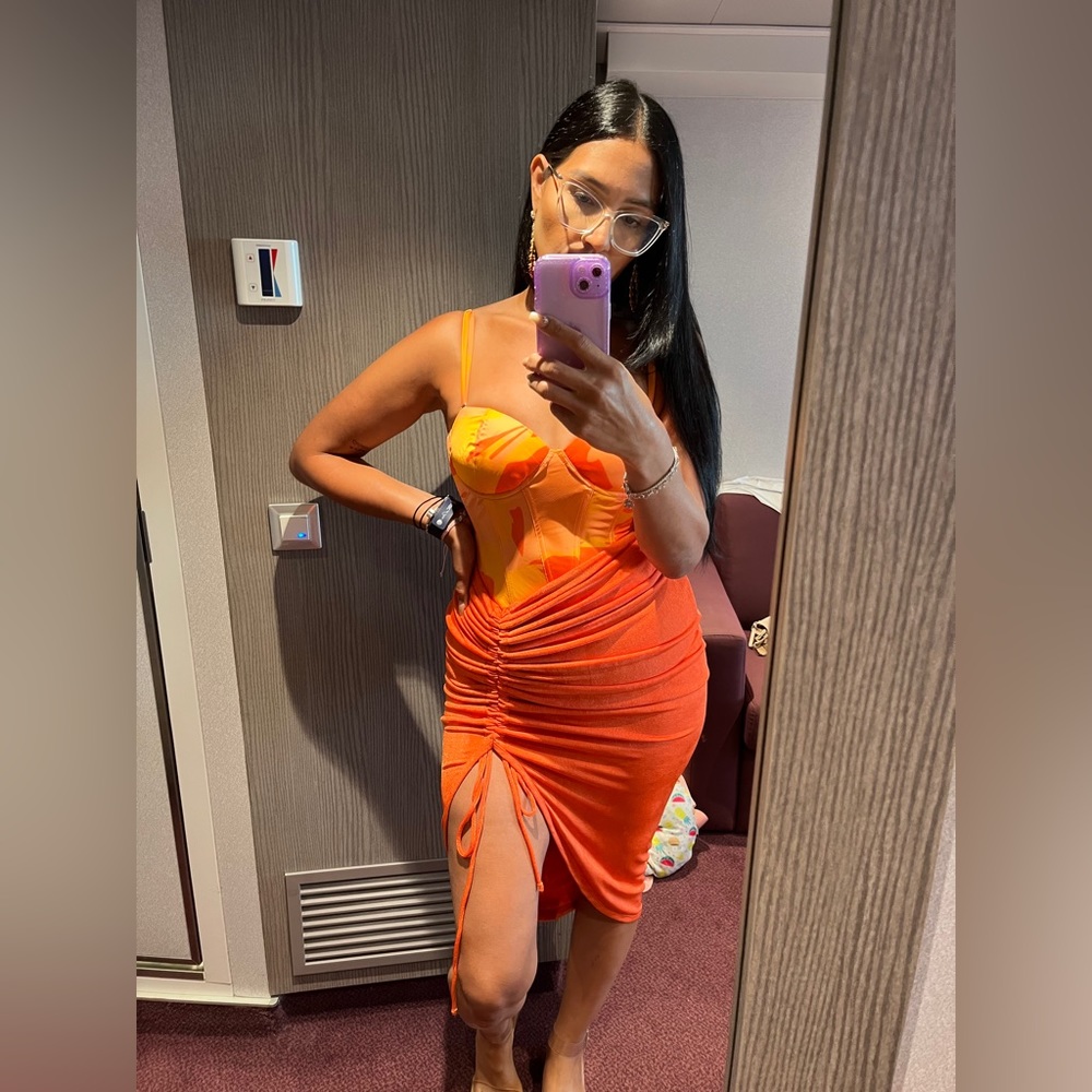 JLUXLABEL “Orange Sweet Paradise Butter” Corset & Skirt
